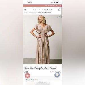 Baltic Born Jennifer Deep V Maxi dress